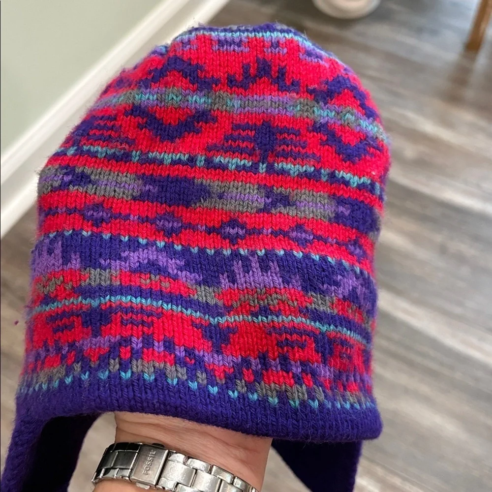 Made in Canada Merkley Headgear 100% Pure Virgin Wool Patterned Ski Hat